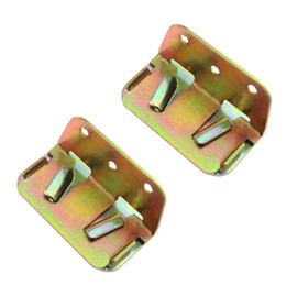 E-outstanding Bed Rail Bracket 2PCS Wood Bed Rail Fittings Bed Slat Connector Bed Rail Metal Bracket Fastener Home Hardware Accessories