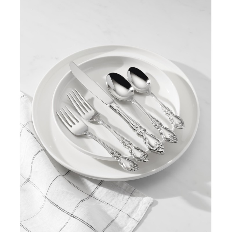 Oneida Silverware Set For 4, Louisiana 20-Piece Fine Flatware Set,