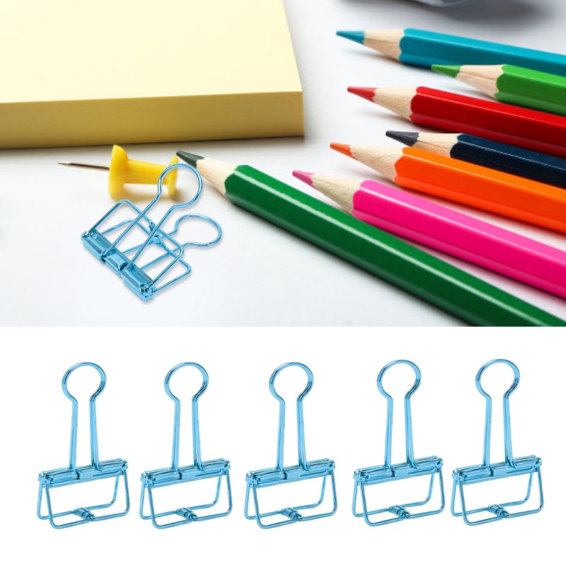50Pcs Hollow Binder Clips Metal Paper Binder Clips for Documents