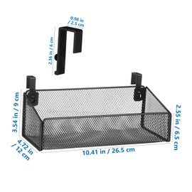 ABOOFAN Bedside Hanging Storage Basket Metal Design for Dormitory Home Decor No Drilling Required Capacity Organizer with Hooks for Student Bunk Beds