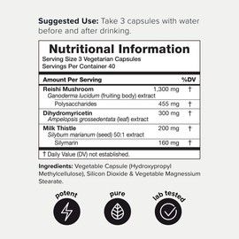 Toniiq Ease with DHM - Full Liver Support for a Night Out - 120 Capsules - 50x Super Concentrated Extract