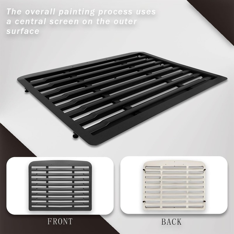 Front Black Grille Without Bug Screen Compatible With 1990-2020 Freightliner