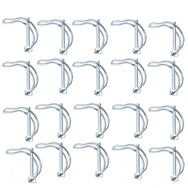Folding Cotter Pins,20 PCS Shaft Locking Pin D Shape, D Shape Locking Pin Galvanised Carbon Steel Pipe Tube Linch Lynch Pin,PTO Pins,for Trailers Tractors Trucks Towing (4.5x40 mm)