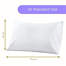 100% Polycotton Pillowcases Ultra Soft & Durable Pillow Protectors Pack of 2 Envelope Pillow Covers Plain Pillow Case Cover For Bedroom (Mint Green)