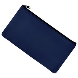 YUEBOSUL 1 Pcs Money Bag with Zipper, 11x6 Inches Cash Wallet, Check Wallet, Receipt Organizer, Zippered Pouches for Cash Check Receipt Cosmetics (Blue)