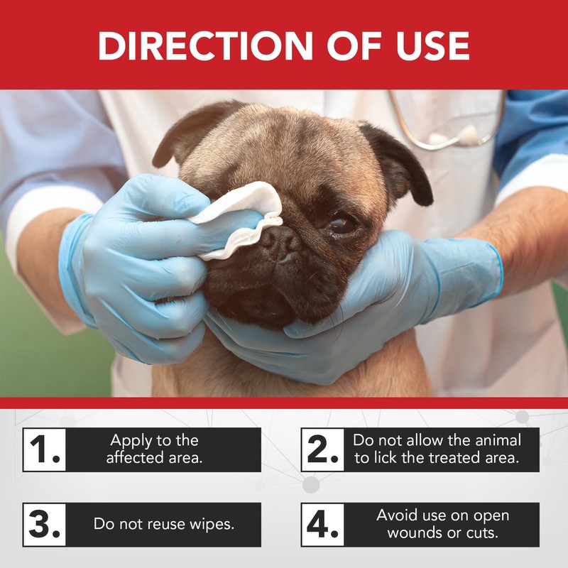 NOVEHA Pet Wipes - Formulated Pet Wipes - for Facial