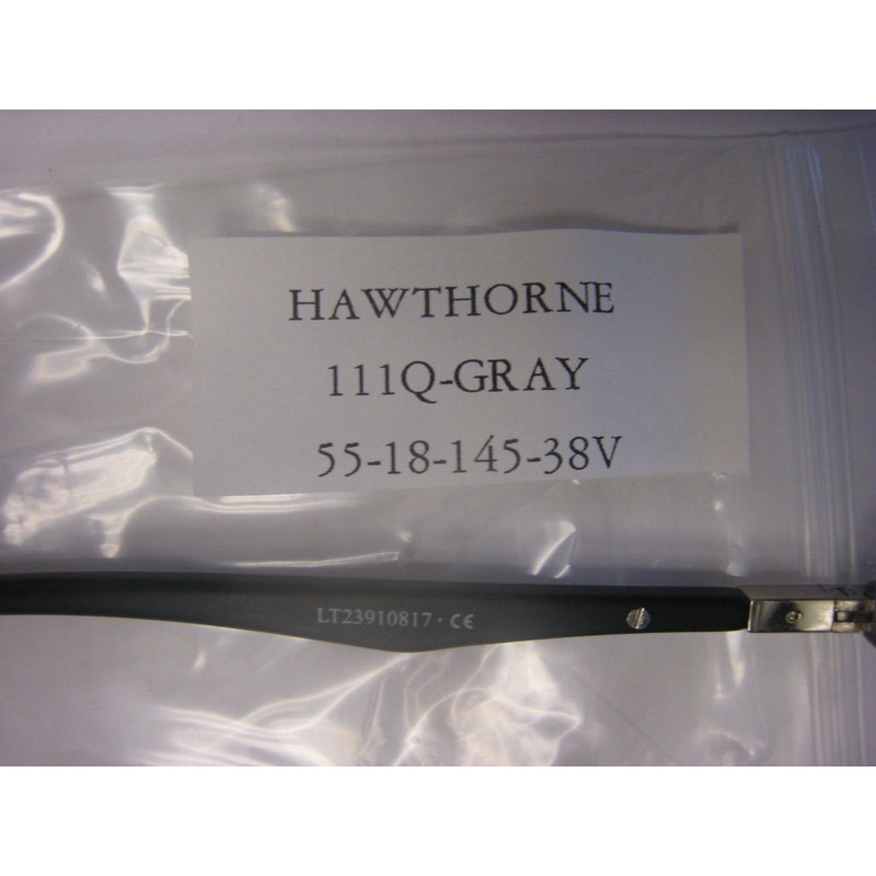 Hawthorne 111Q in GRAY Size 55-18-145-38V Designer Eyeglass Frames With