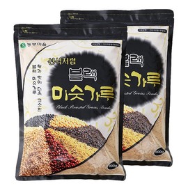 Nongbu Village - Black Misugaru 900g x 2 Packs - Black Bean 25% / Meal Replacement / 농부마을-블랙미숫가루 900gX2봉-검은콩25%식사대용