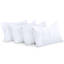 Utopia Bedding King Standard Pillowcases - Pack of 4 - Envelope Closure - Soft Brushed Microfiber Fabric - Shrink and Fade Resistant Pillowcases 20x36 Inch (King Standard, White)