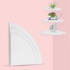 Headerbs 3 Layers White Floating Corner Shelf Wall Mounted Storage