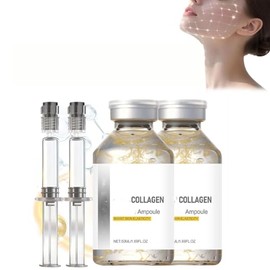 Silk Peptide Intensive Lifting Ampoule,Collagen Silk Peptide Intensive Lifting Serum,Anti-Aging Facial Essence,Anti-Aging Face Serum for Tighte Skin,Effectively Improves Wrinkles and Fine Lines (2 Pcs)