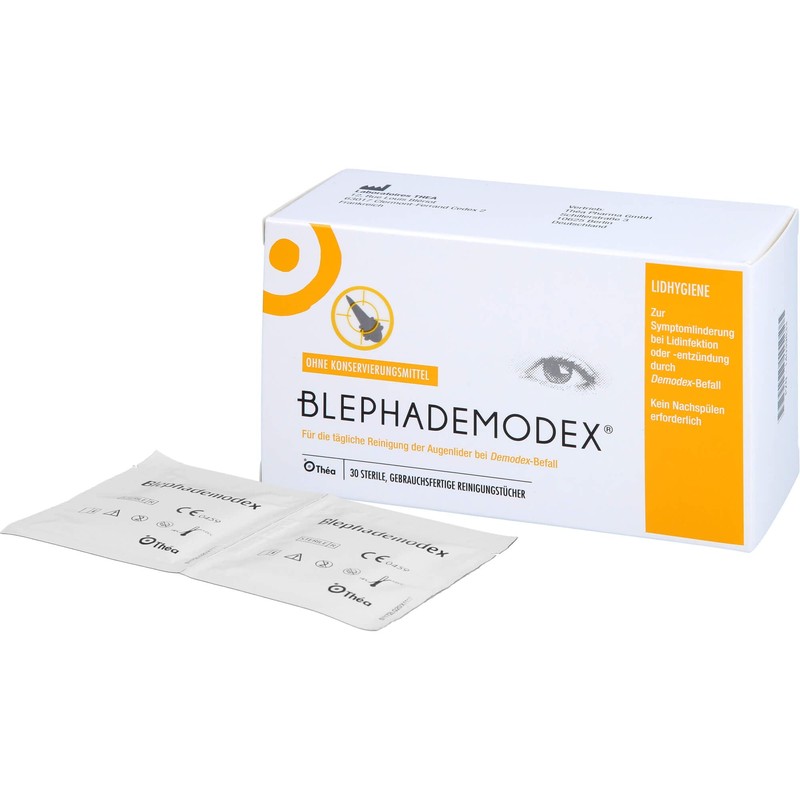 Blephademodex Sterile Cleaning Wipes, Pack of 30
