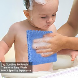 DILUSILK Flannels Face Cloth Soft Face Cloths Flannels Wash Towels Quick Dry Reusable Face Body Cloths Squares Wash Flannels for Baby Kids Adults(6 Pcs ，25x25cm)