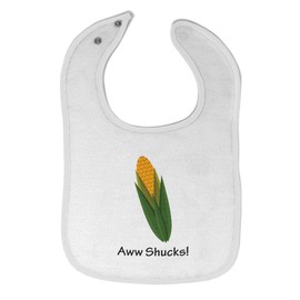 Toddler & Baby Bibs Burp Cloths Others Aww Shucks! Corn on The Cob Funny Humor Cotton Baby Items for Baby Girl & Boy White Design Only