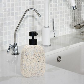 Asashizen Classic Terrazzo Retro Resin Soap Dispenser Bathroom, Easy to Fill and Clean, for Kitchen Sink, Refillable Shampoo and Conditioner Bottles