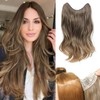 Ms taj Hair Extensions Clip in V-Shaped 1PCS 20Inch Medium