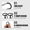 DGHOME 4Pcs Metal Triangle Key with 4Pcs Keychain, Meter Box