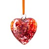 July Ruby 8cm Birthstone Glass Heart with Heart Stand