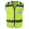 TCCFCCT High Visibility Reflective Safety Vest with 5 Pockets, ANSI/ISEA