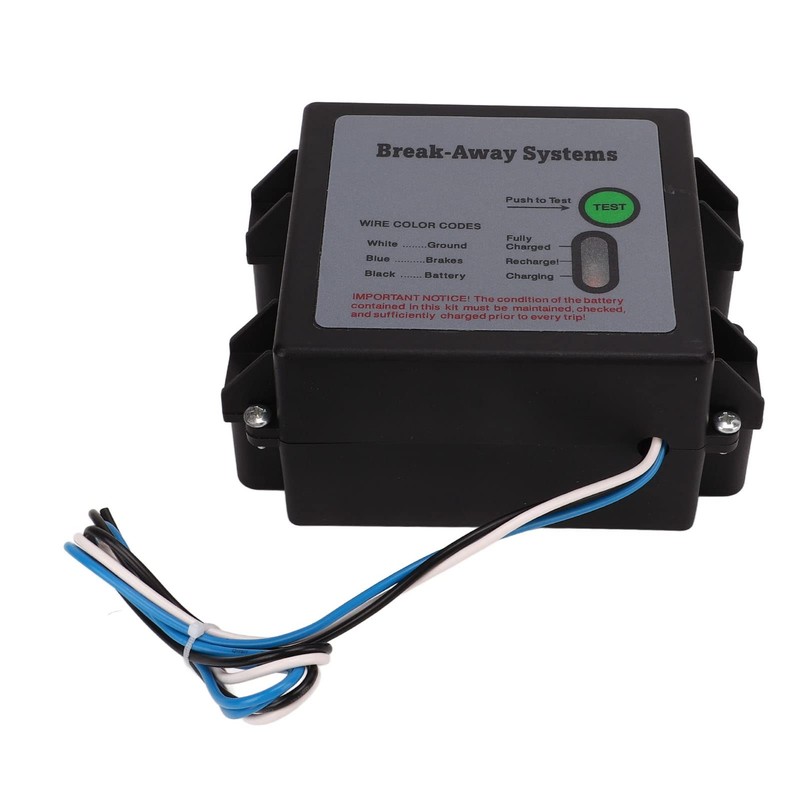 Break Away system with LED Test Battery Meter Trailer Box