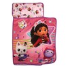 Gabby's Dollhouse Toddler Naptime Blanket with Attached Removable Pillow, 44”x20”