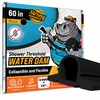 Shower Threshold Water Dam Barrier 60" Rounded - Black Collapsible