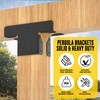 4pcs Heavy-Duty Post Brackets Kit - 4x4 Wood Deck Mounting,（Inner