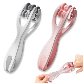 Pack of 2 Finger Flow, Fingerflow Osteoarthritis, Finger Massager, Hand Massager, Hand Massage Roller for Joint Relaxation and Muscle Moisture (Grey + Pink)