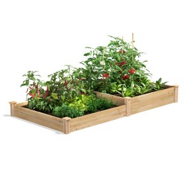Greenes Fence Original Cedar Raised Garden Bed, 4' x 8' x 7-10.5" - Made in USA with North American Cedar