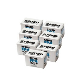 Seven Pack of Ilford FP4 Plus 35mm Black & White Negative Film 36 Exp