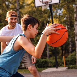 Tyqour Basketball Bracelet Gifts for Teen Men Women Black Adjustable Cool Basketball Gift Basketball Party Favors Graduation Birthday Gifts For Teens Teams Players Brother(Basketball)