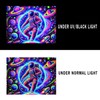 BlissYard Blacklight Tapestry Astronaut Black Light Hanging Backdrop Glow in