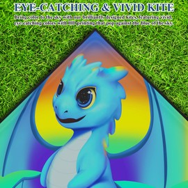 Kites for Kids Ages 4-8 & 8-12，Large Delta Kites for Adults, Beach Kite, Kids Kites Easy to Fly, Best Kites for Boys and Girls, Perfect for Beginners, Gifts for Holiday Easter Festival (Dragon)