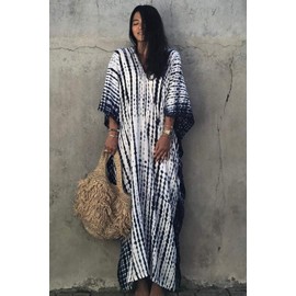 CHERRY CAT Women Beachwear Long Beach Coverups Kaftan Casual Caftan Dress Swimwear cover ups