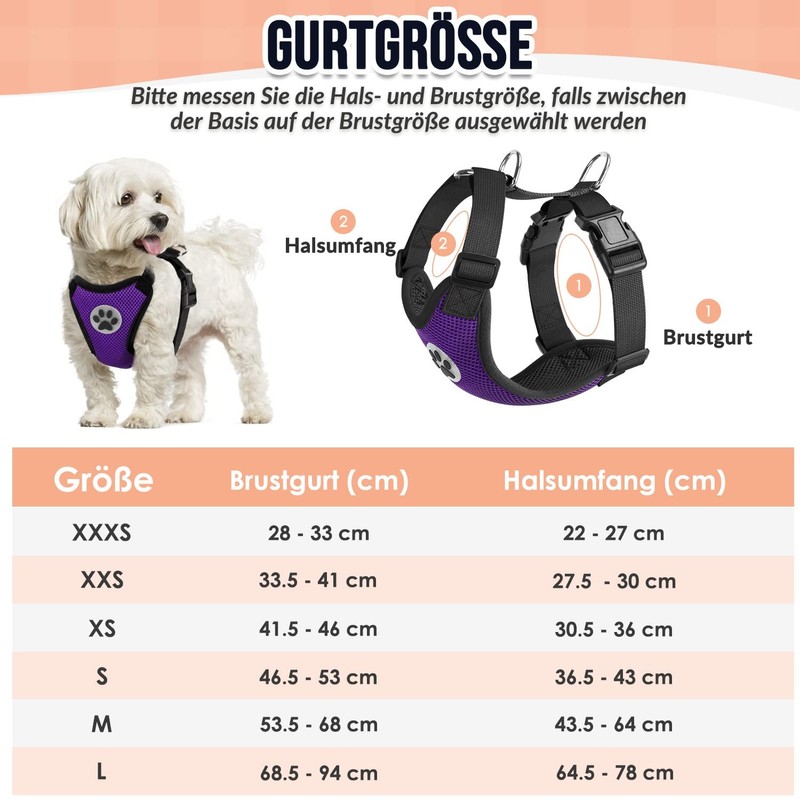 SlowTon Dog Harness for Dogs, No Pull Safety Harness, Small