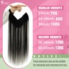 YoungSee Wire Hair Extensions Ombre Black 16inch 80g Secret Wire