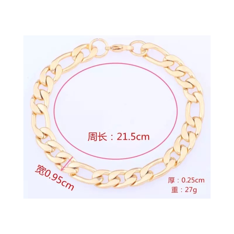 Dtup Esclava Cubana Eslabones Gruesa 9.5 Mm Pulsera