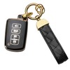 Bqepe for Toyota Key Fob Cover Keychain Fit for Tundra
