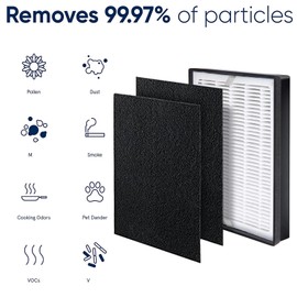 Allisfresh LV-H126 True HEPA Replacement Filter Compatible with Levoit LV-H126 Air Purifier, Include 2 True HEPA and 4 Extra Pre-Filters, LV-H126-RF