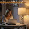 Gormena 22" Dual Light Table Lamp,Lamps for Bedroom with USB
