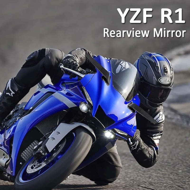 Motorcycle Adjustable Wind Wing Side Mirrors Compatible with YAMAHA YZF