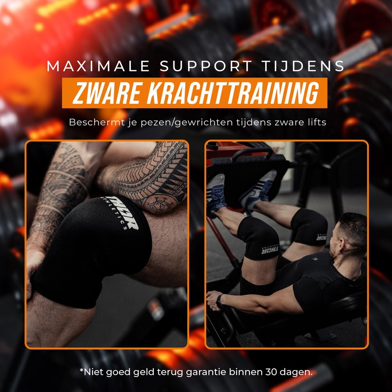 Thor Athletics Knee Support for Weightlifting, Powerlifting, Bodybuilding, Crossfit, Fitness,