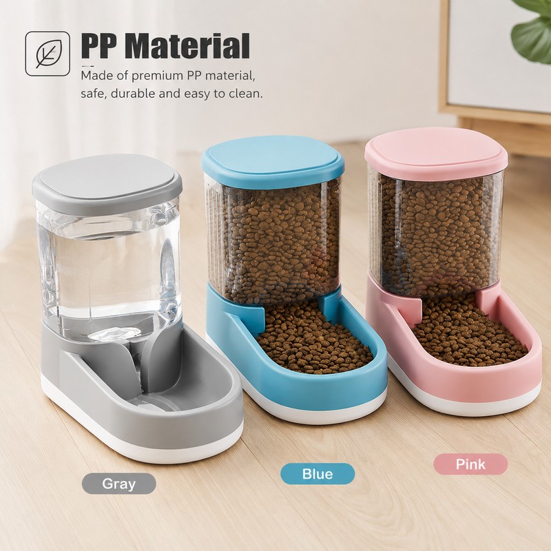 3.8L Pet Feeder & Water Dispenser – Automatic Food and