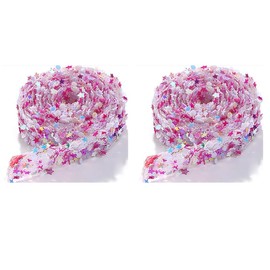 2 Rolls 1 Yard*1.2cm Self-adhensive Resin Sequin Rhinestone Ribbon Dark Purple Sequin Diamond Ribbons,Bling Stickers Wrap Roll for Glitter DIY