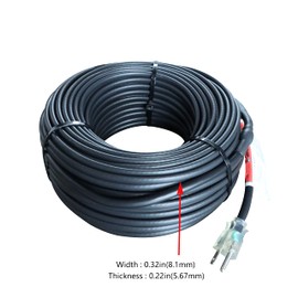 HEATIT JHSF1 Self Regulating Pre-Assembled Heating Cable 125-feet 120V Roof deicing and Pipe freeze Protection