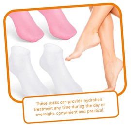 ORFOFE 2pairs Dry Cracked Foot Relief Moisturizing Socks Spa Use Socks for Women Foot Care Supplies
