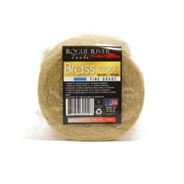 Brass Wool (FINE Grade) - 1lb Roll - by Rogue River Tools. Made in USA, Pure Brass