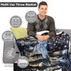 NHBTGSF Men Camo Deer Blanket, Hunting Blanket Deer Hunting Gifts