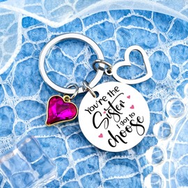 Sister Gifts Cute Sister Keychain Sisters Birthday Gifts for Women Friends Girls Friendship Gift for Big Little Sisters Graduation Wedding Thanksgiving Christmas Mothers Day Gift for Her from Brother