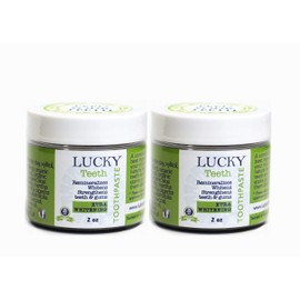 Charcoal Toothpaste Xtra Whitening Toothpaste - by Lucky Teeth - All Natural, Organic, Remineralizing and Fortifying (2 Pack)